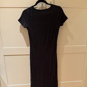 Michael Kors Asymmetrical, Cap Sleeve Midi-Length Dress